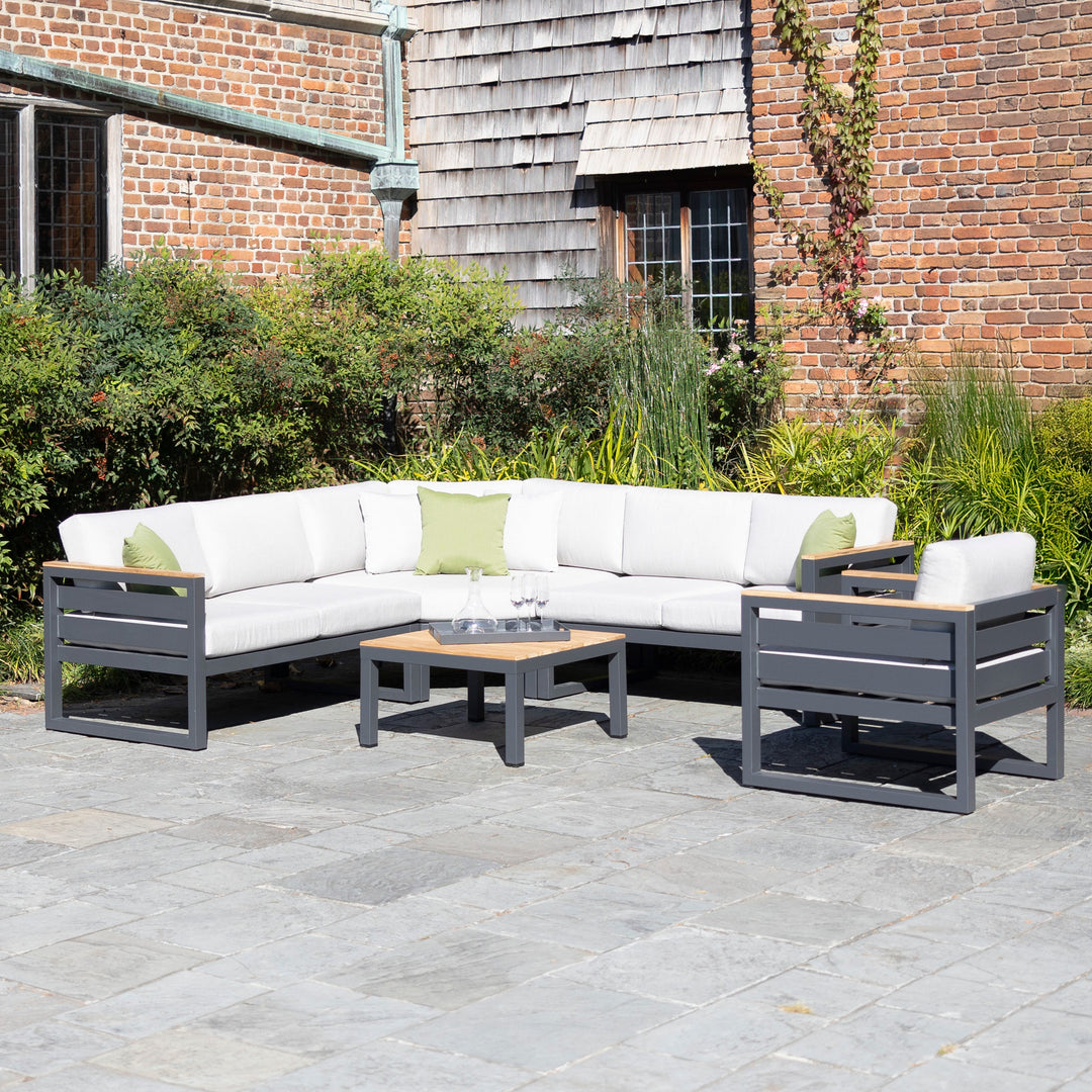 Soho Lounge Set With Teak Accents and Felix Chairs