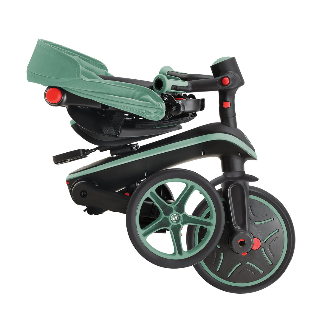 Explorer Trike Foldable 4-in-1 in folded position showing compact design for easy transport and storage.