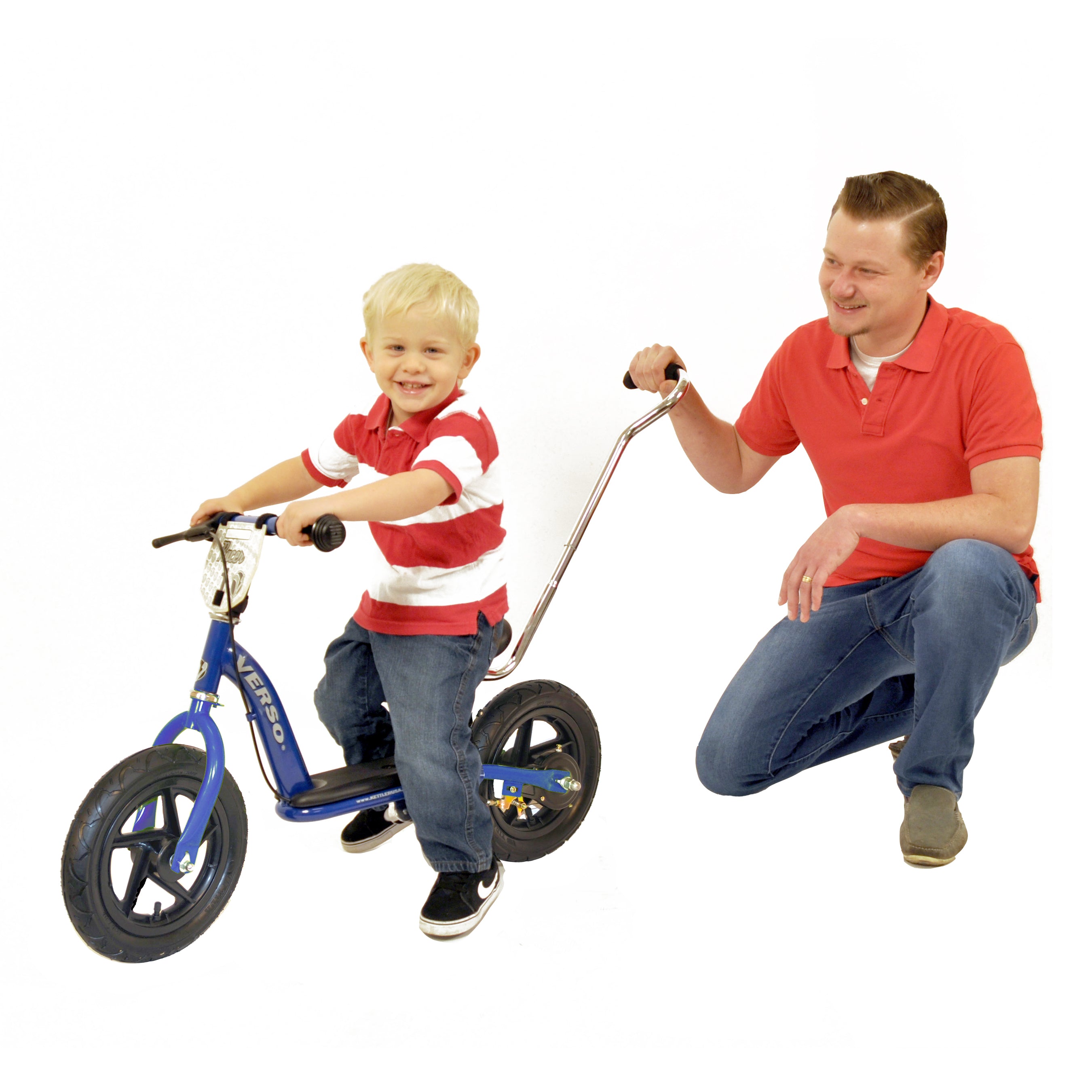 Child and parent with the KETTLER 12 Inch Racer Balance Bike