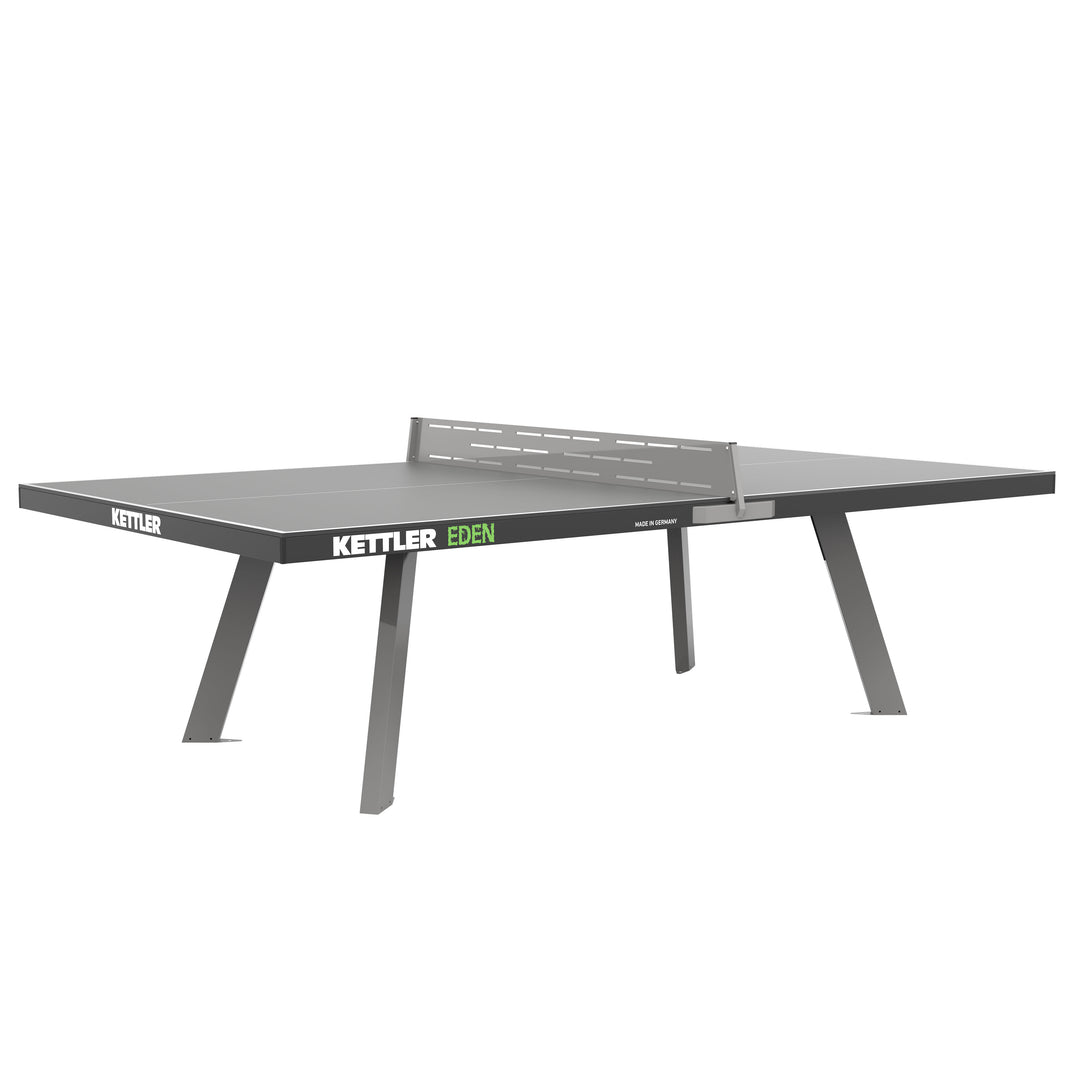 Eden Outdoor Stationary Table Tennis Table with weatherproof top and galvanized steel frame for durable outdoor use.
