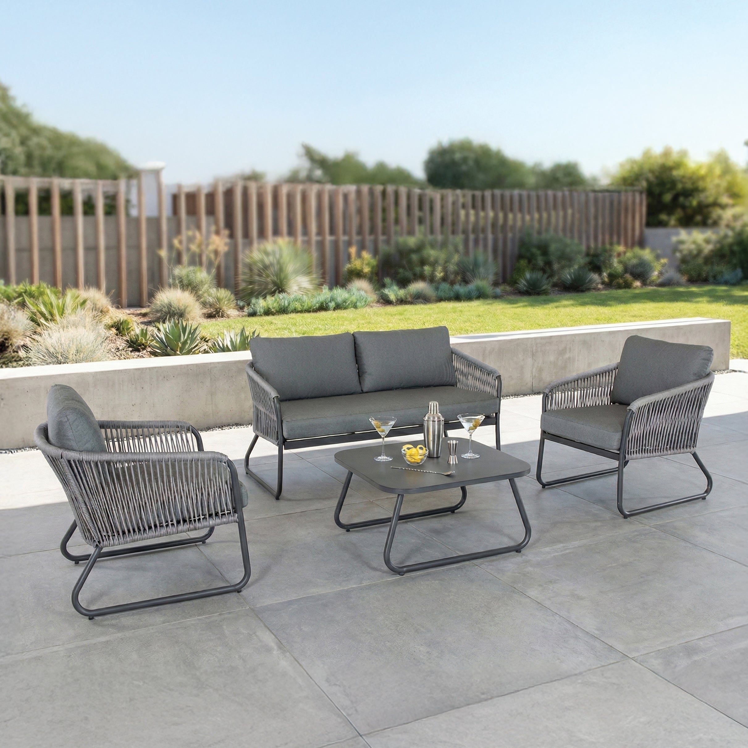 kettler 07162-700 outdoor Kettler Kingston Aluminum Lounge Set