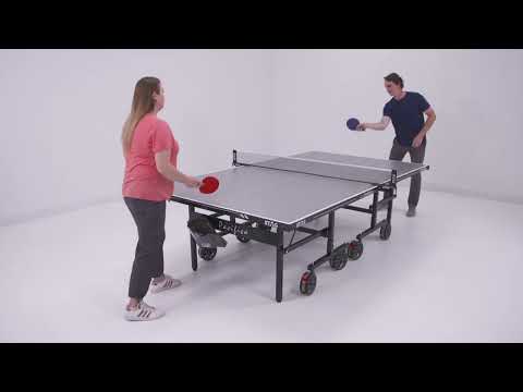 Pacifica Gray Outdoor Table Tennis Table - 4-Player Bundle