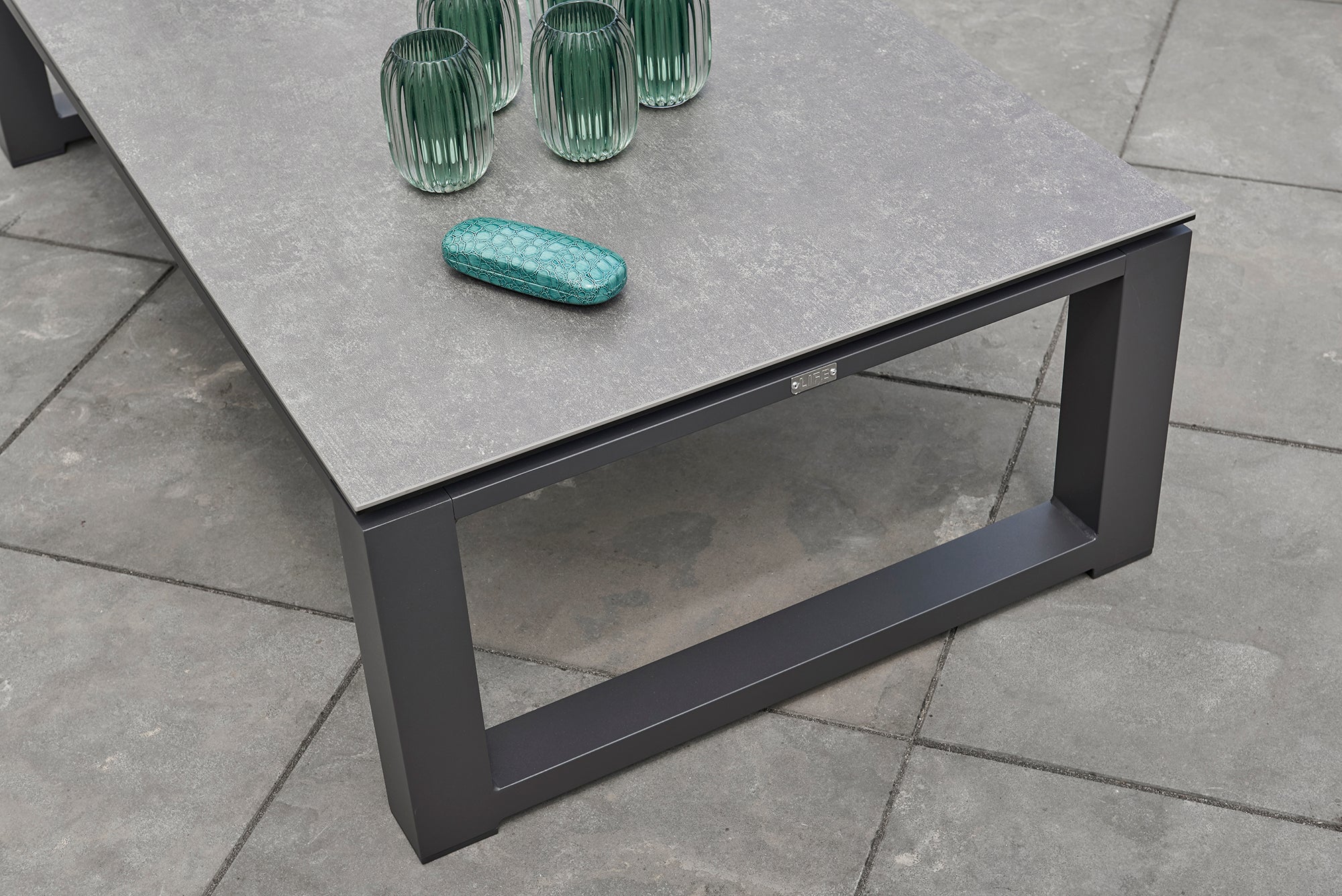 Coffee Table - Aluminum Frame With Ceramic Top