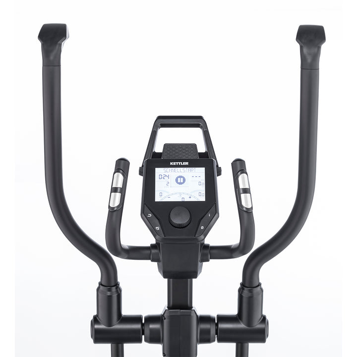 KETTLER Rivo 4 Elliptical Trainer with backlit display, smooth operation, and compact design for home workouts.