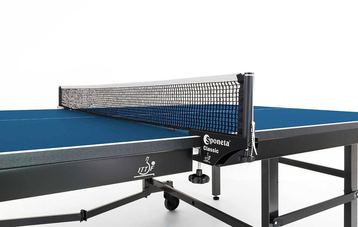 removable net system on pre-assembled table tennis table