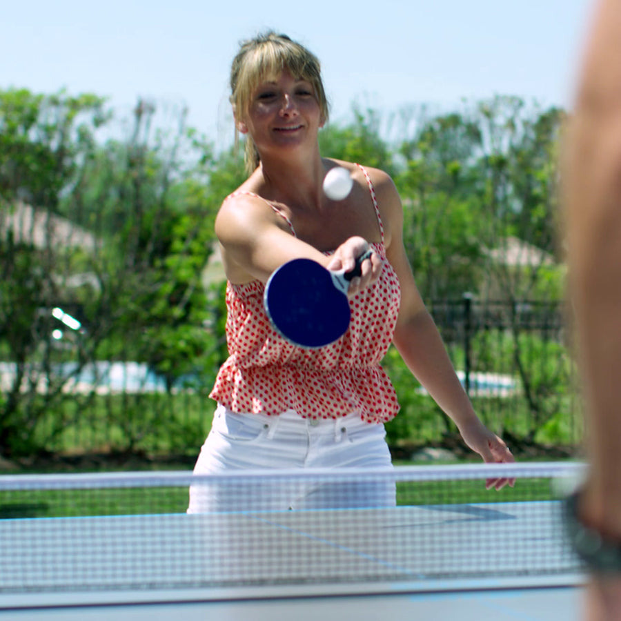 Woman plays Ping Pong