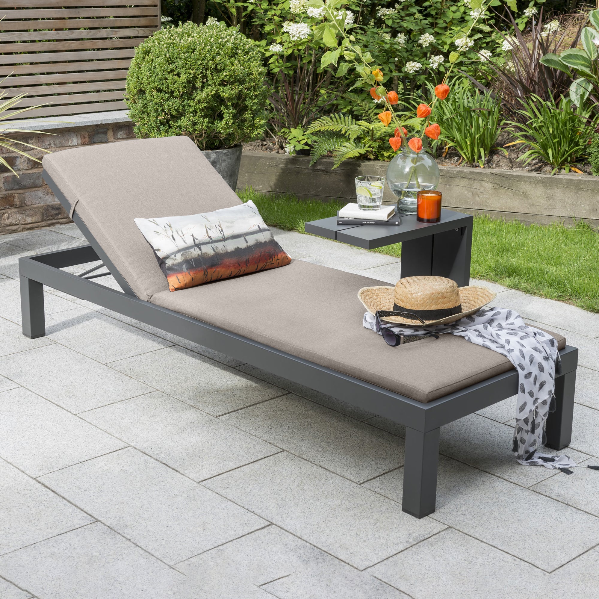 Elba Multi-Position Lounger with Cushion