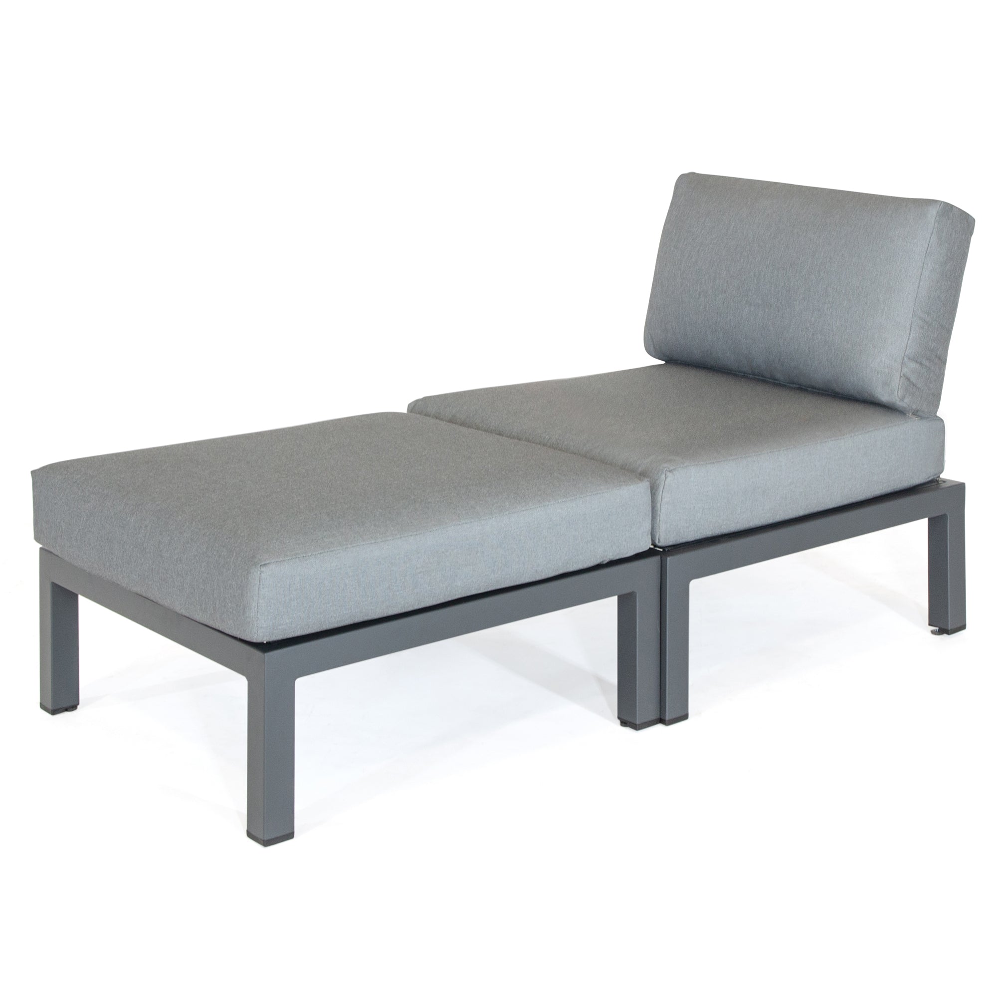 Elba Aluminum Lounge Ottoman With Cushion