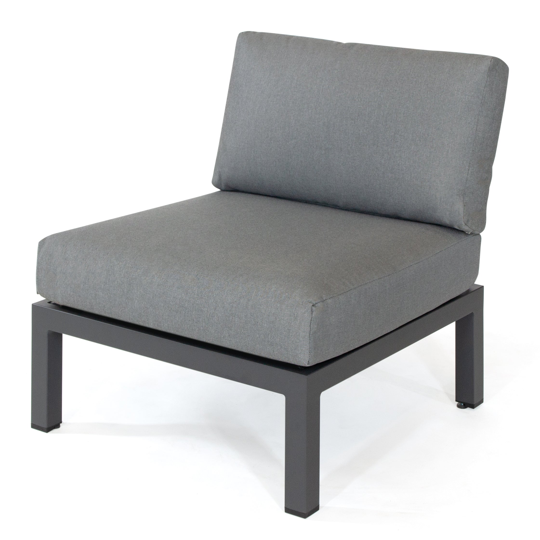 Elba Aluminum Armless Lounge Chair With Cushion