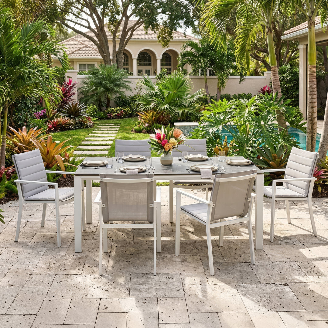 Primavera 7-Piece Dining Sets, White