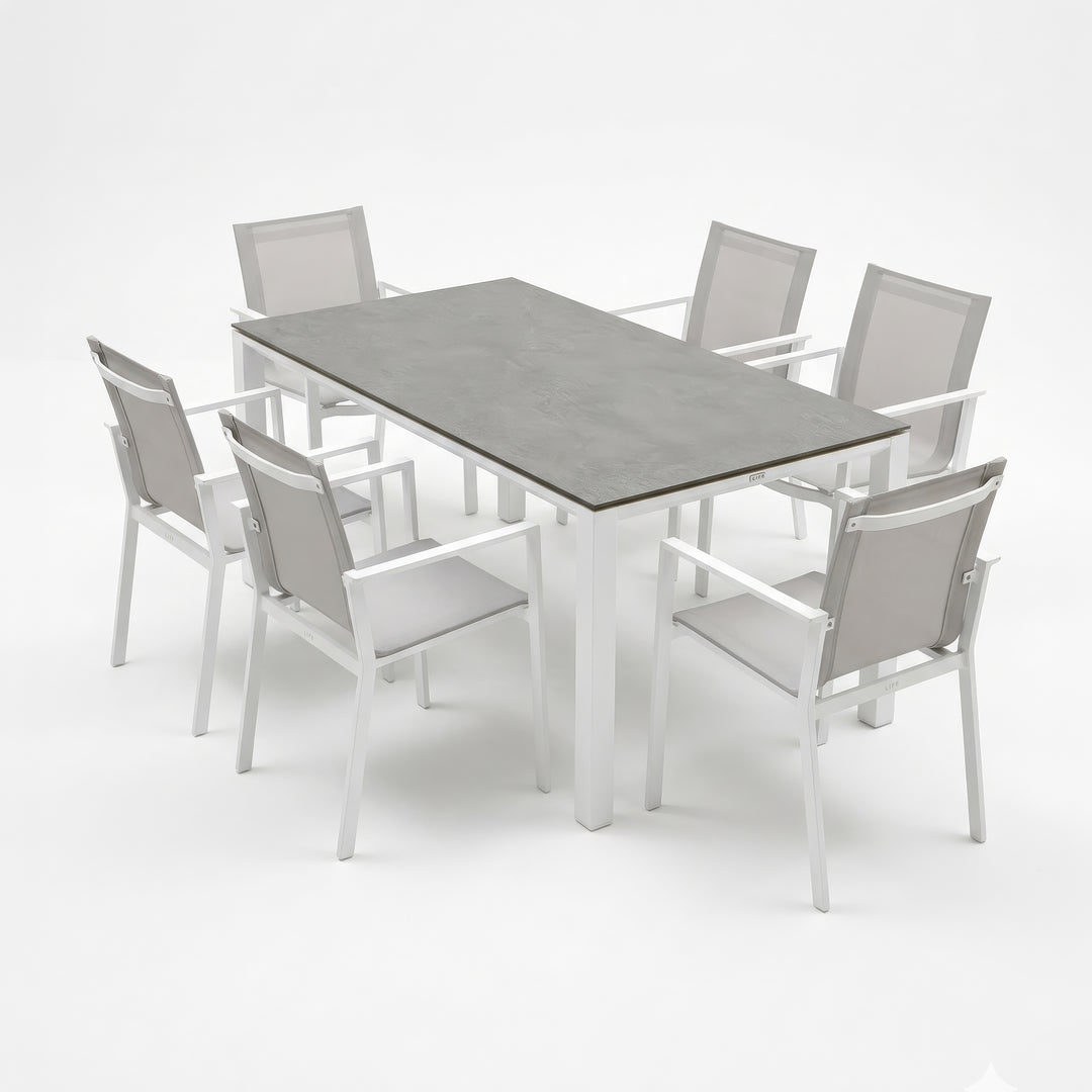 Primavera 7-Piece Dining Sets, White