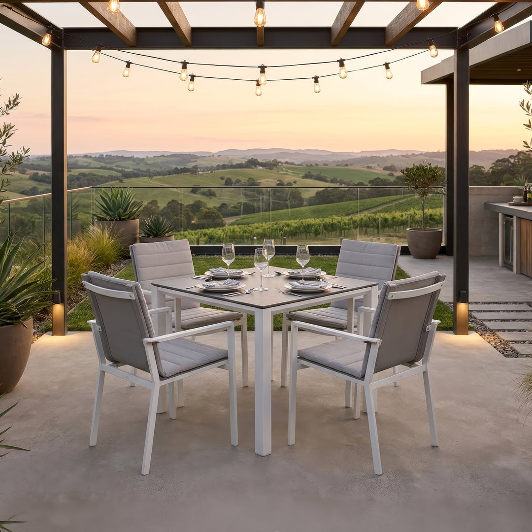 Primavera 5-Piece Dining Sets, White