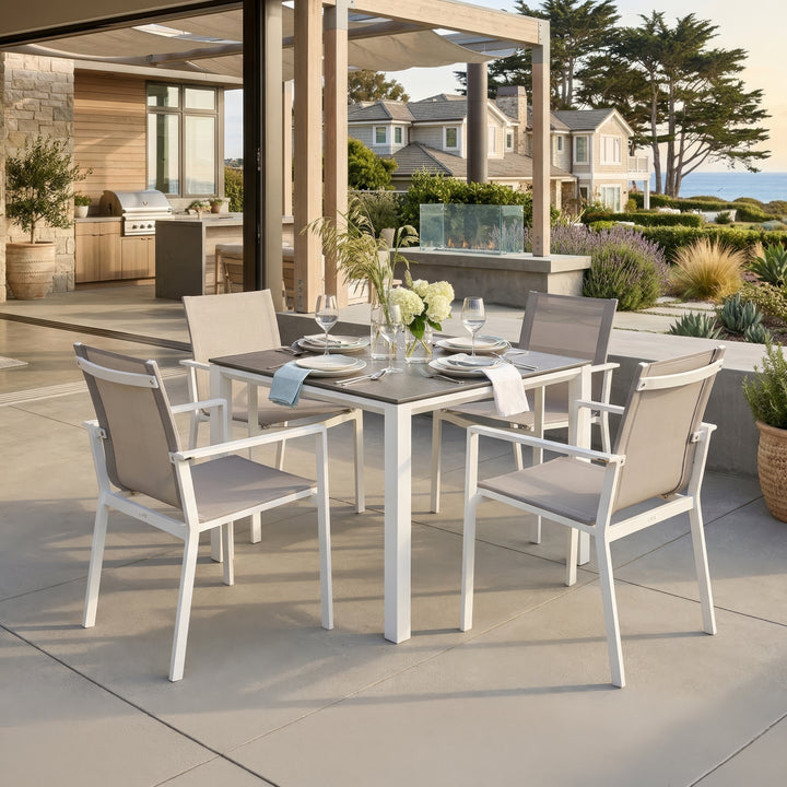 Primavera 5-Piece Dining Sets, White