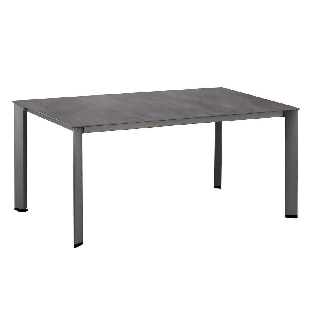 Reno 7-Piece Dining Set iron gray anthracite 63x37 inch weatherproof wrought iron dining table only