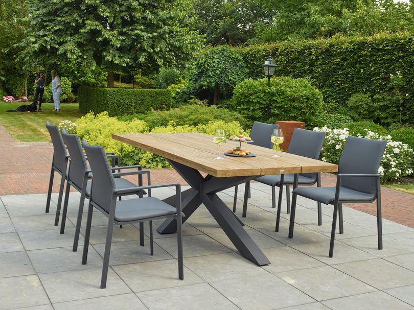 Timor 90x40-inch Teak Top Dining Table
