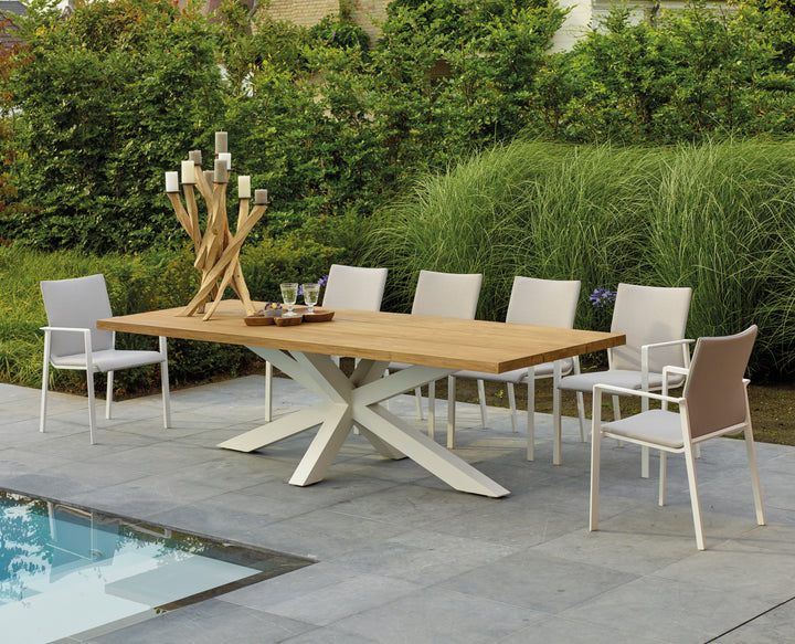 Timor 90x40-inch Teak Top Dining Table