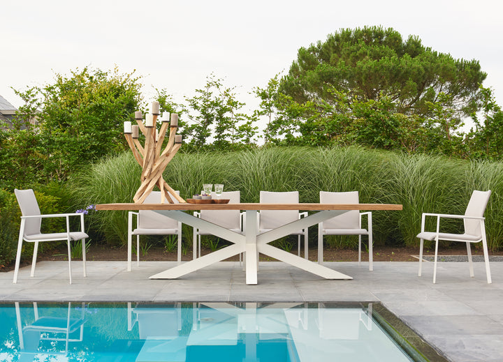Timor 90x40-inch Teak Top Dining Table