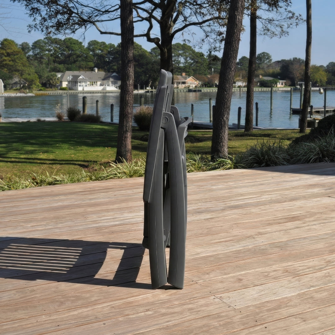 Roma 7-Piece Resin Dining Set, Anthracite