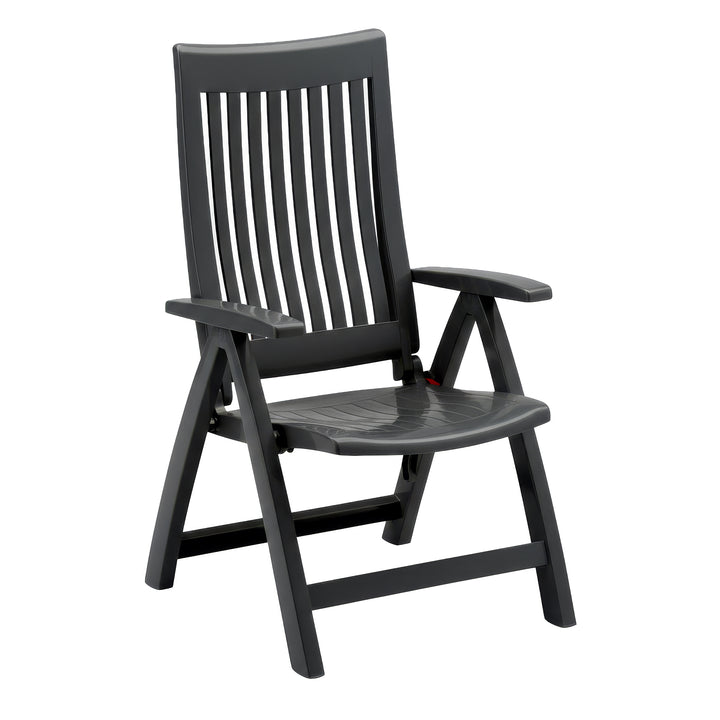 Roma Polymer Resin Multi Position Chair, Anthracite