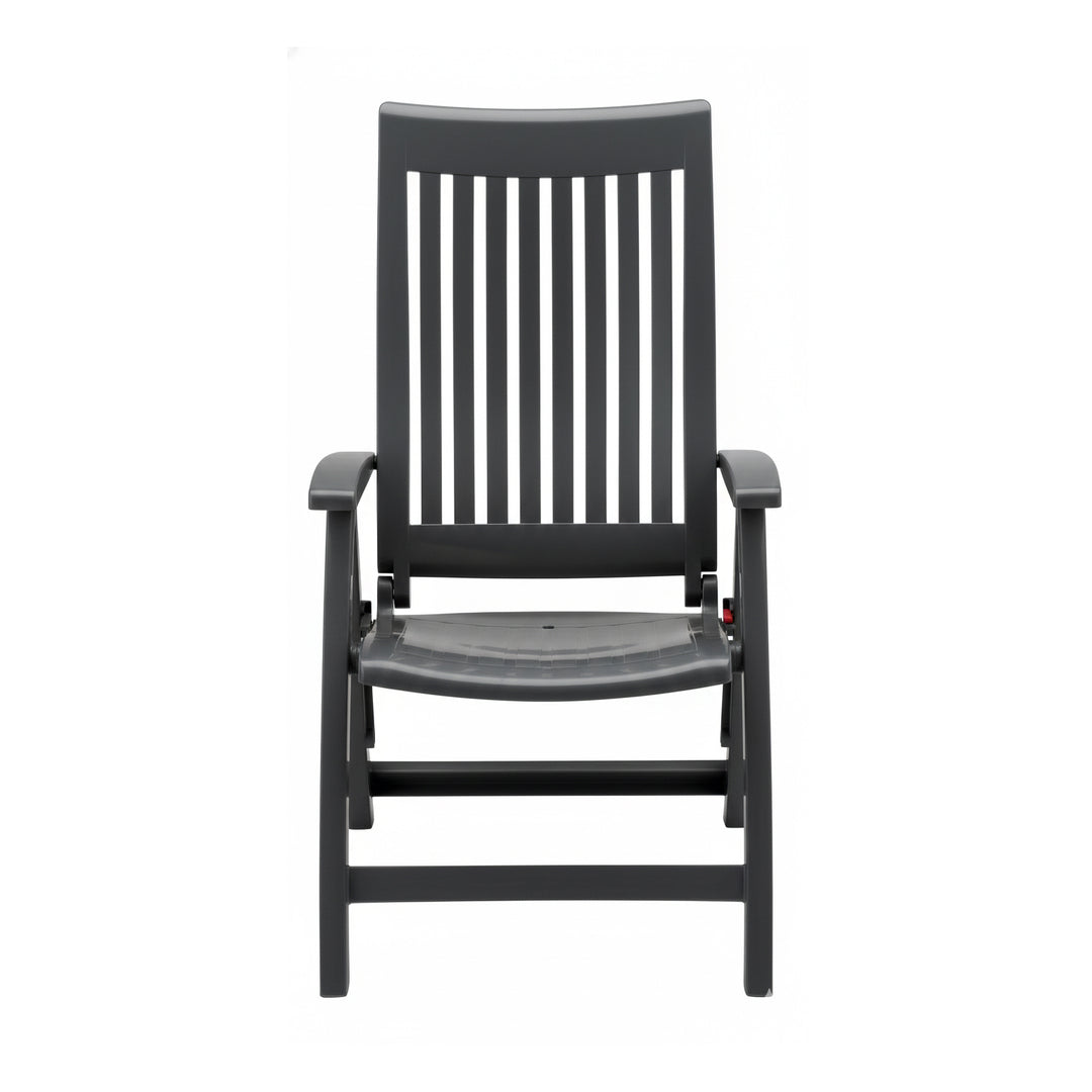 Roma Polymer Resin Multi Position Chair, Anthracite