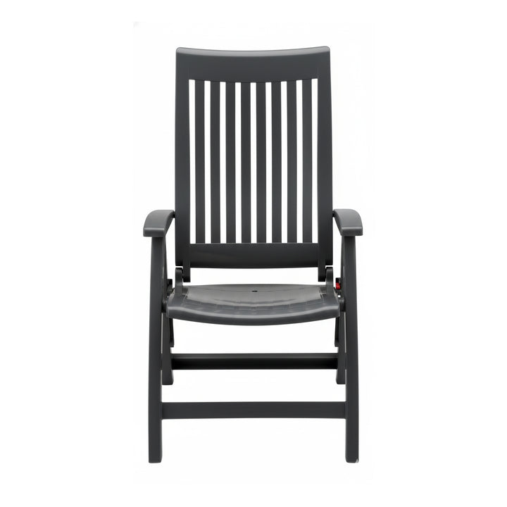 Roma Polymer Resin Multi Position Chair, Anthracite