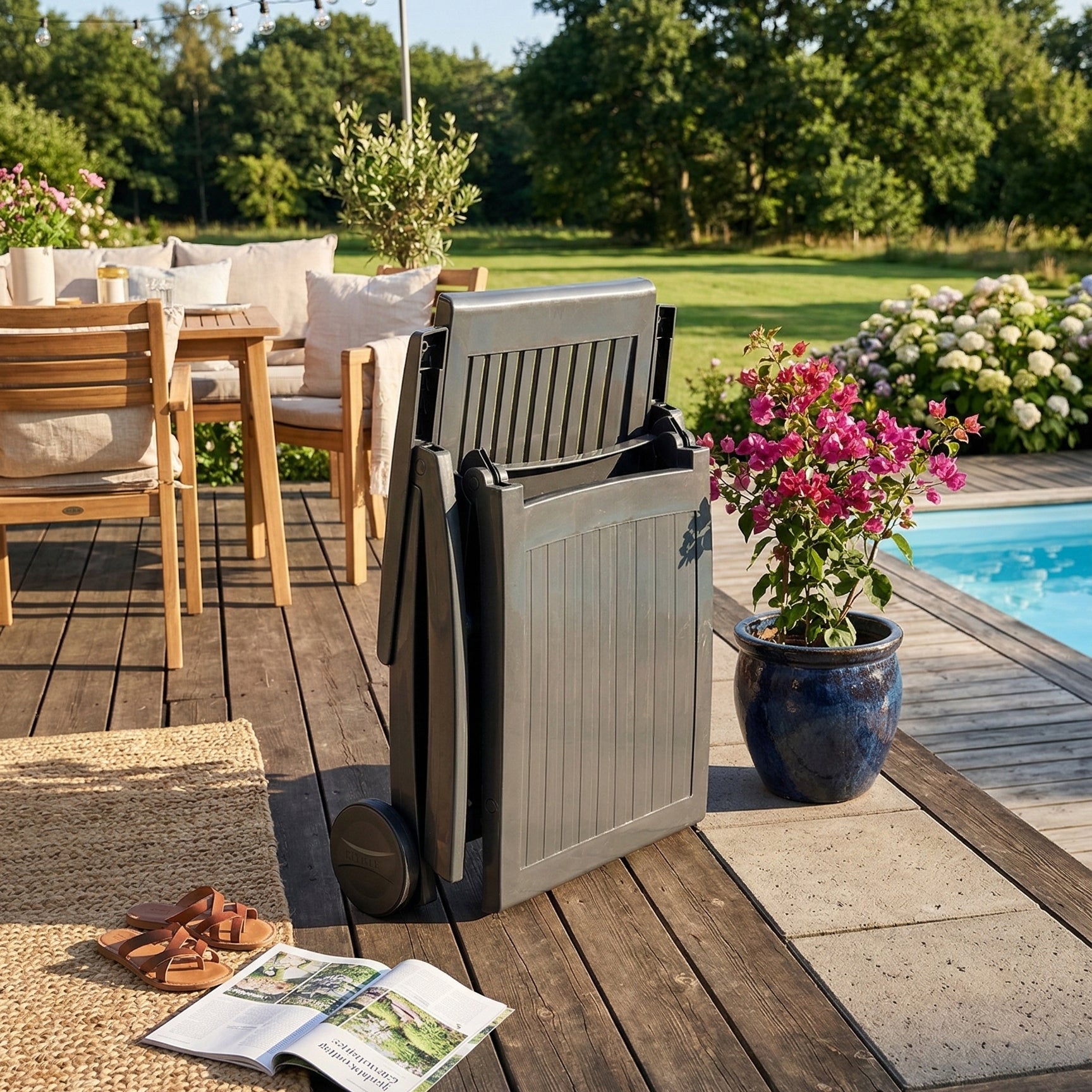 Roma Polymer Resin Multi-Position Lounger, Anthracite – KETTLER USA