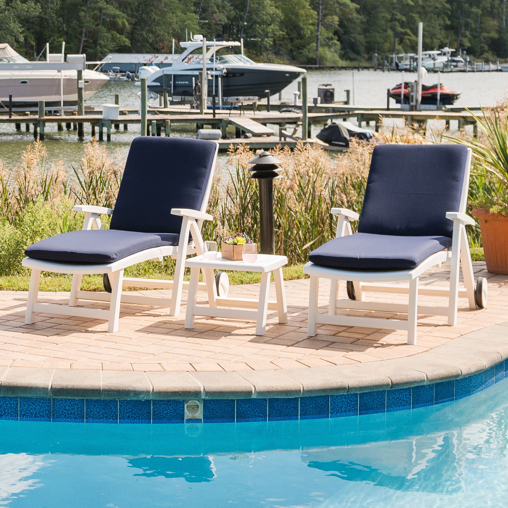Roma Multi Position Lounger Set With Table & Cushions