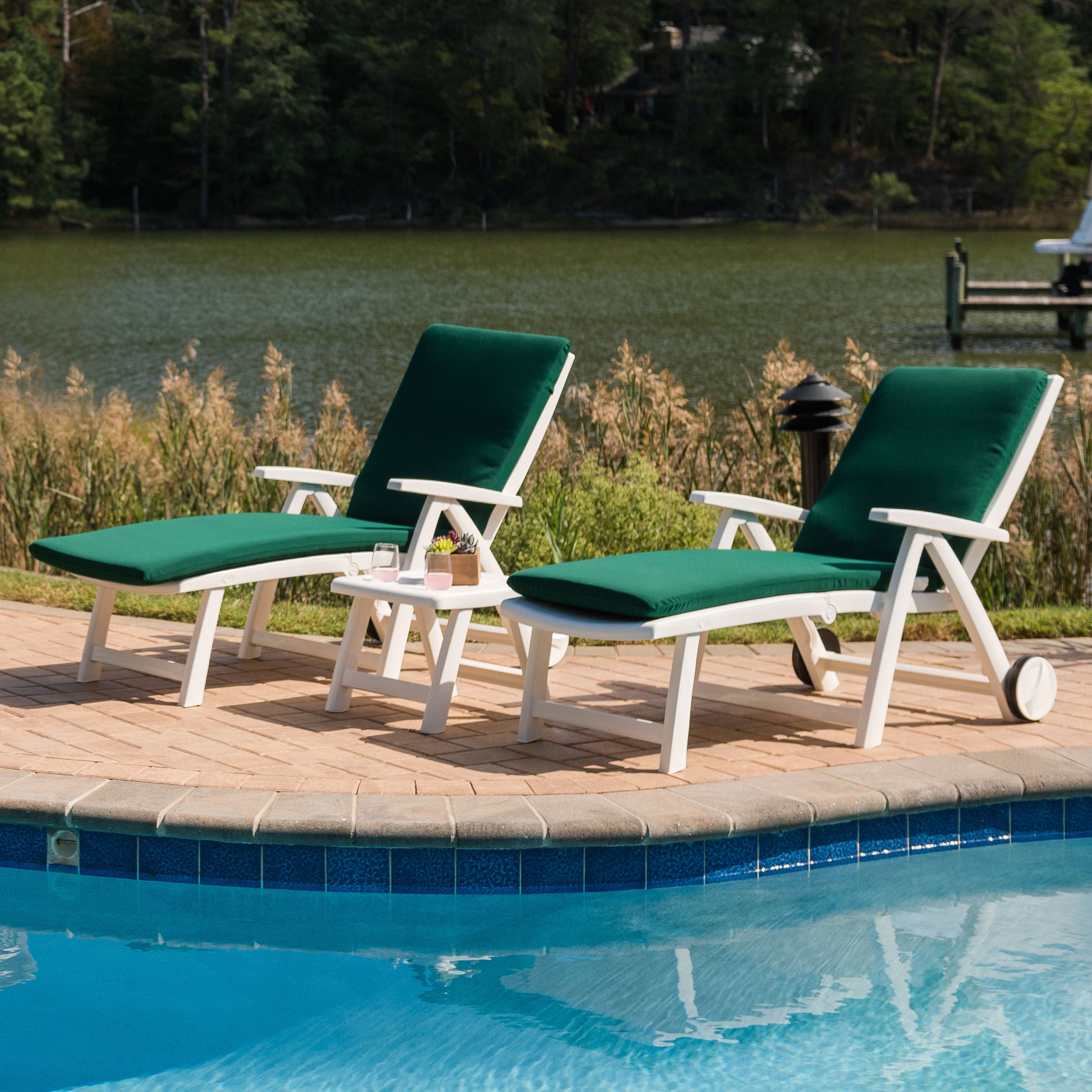 Roma Multi Position Lounger Set With Table & Cushions