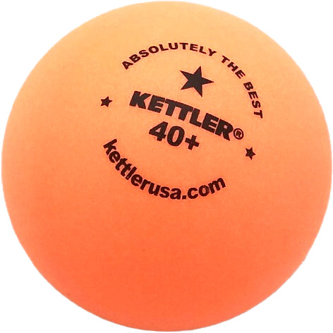 1-Star Table Tennis Training Balls orange matte finish 40+ mm diameter 144 count bag regulation size and weight