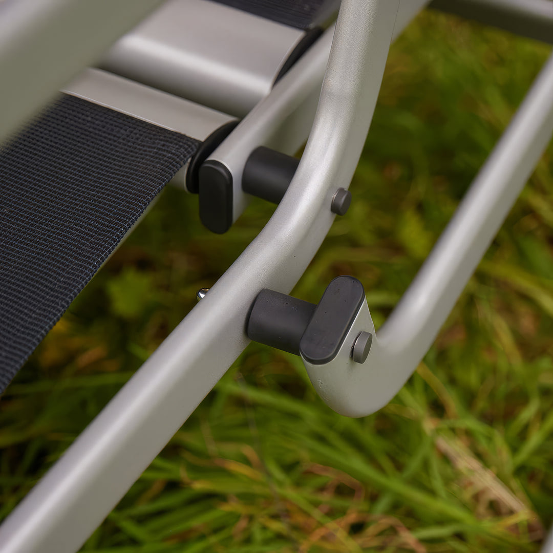 Paradiso 3-Seater Reclining Swing/Daybed - Silver/Anthracite