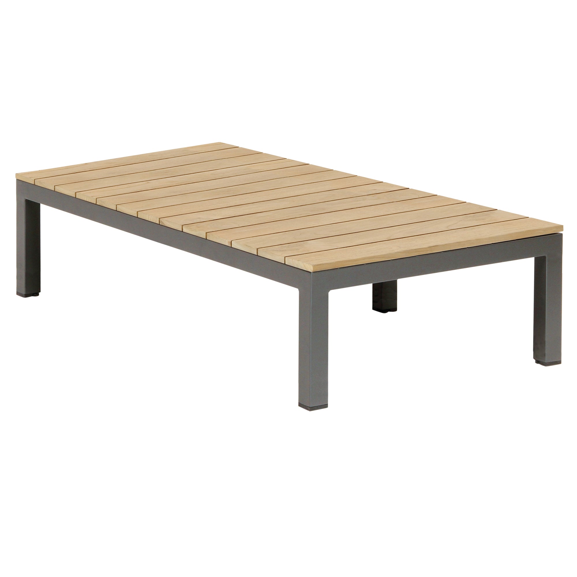 49”x 28” Elba Comfort Rectangular Coffee Table With Teak Top