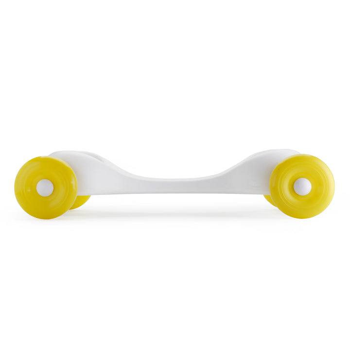 Gyffy The Giraffe Bounce Toy With Speedy Base white wheeled ride-on base with yellow wheels for kids
