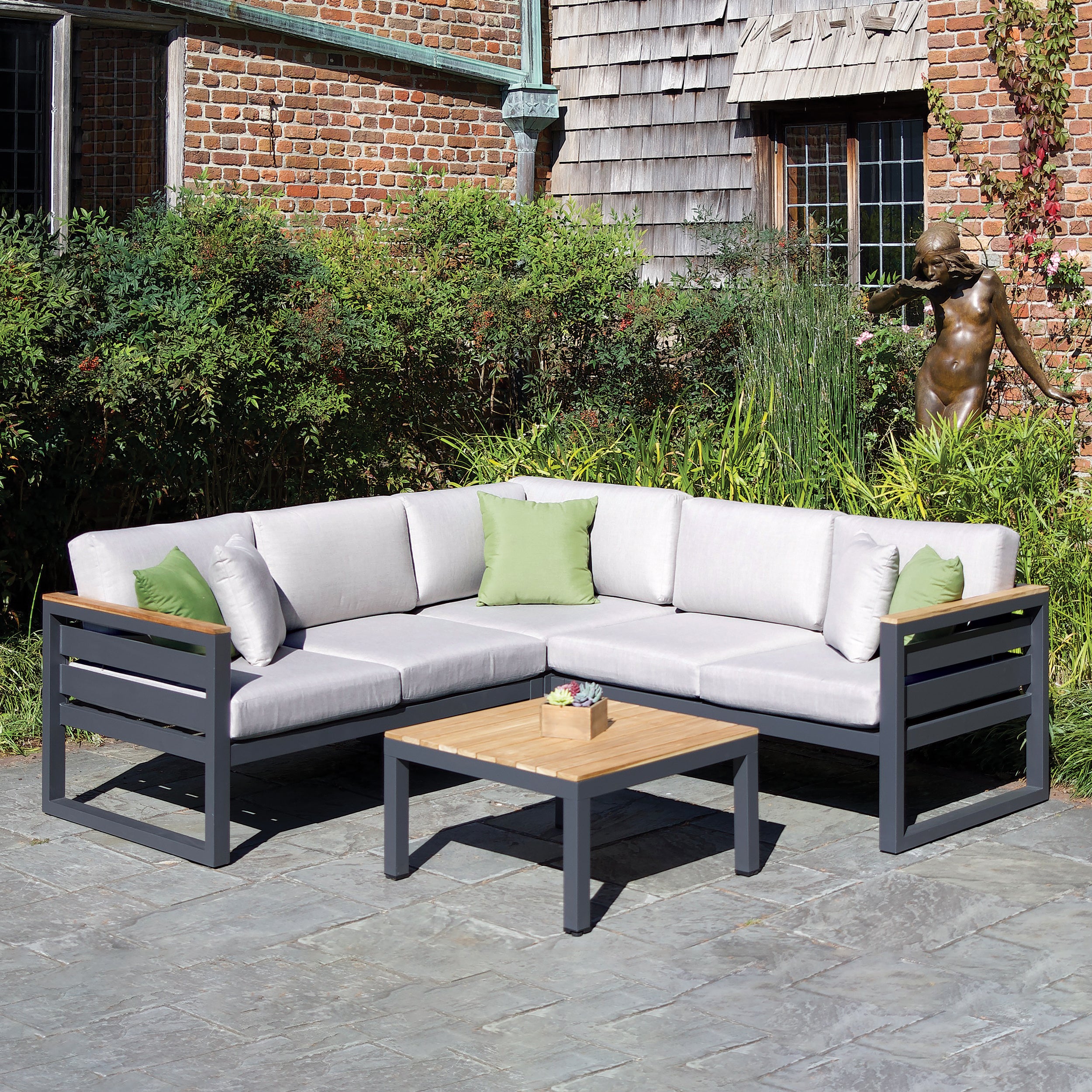 Mix and match the Elba Comfort Collection pieces to create the perfect combination for your patio space.