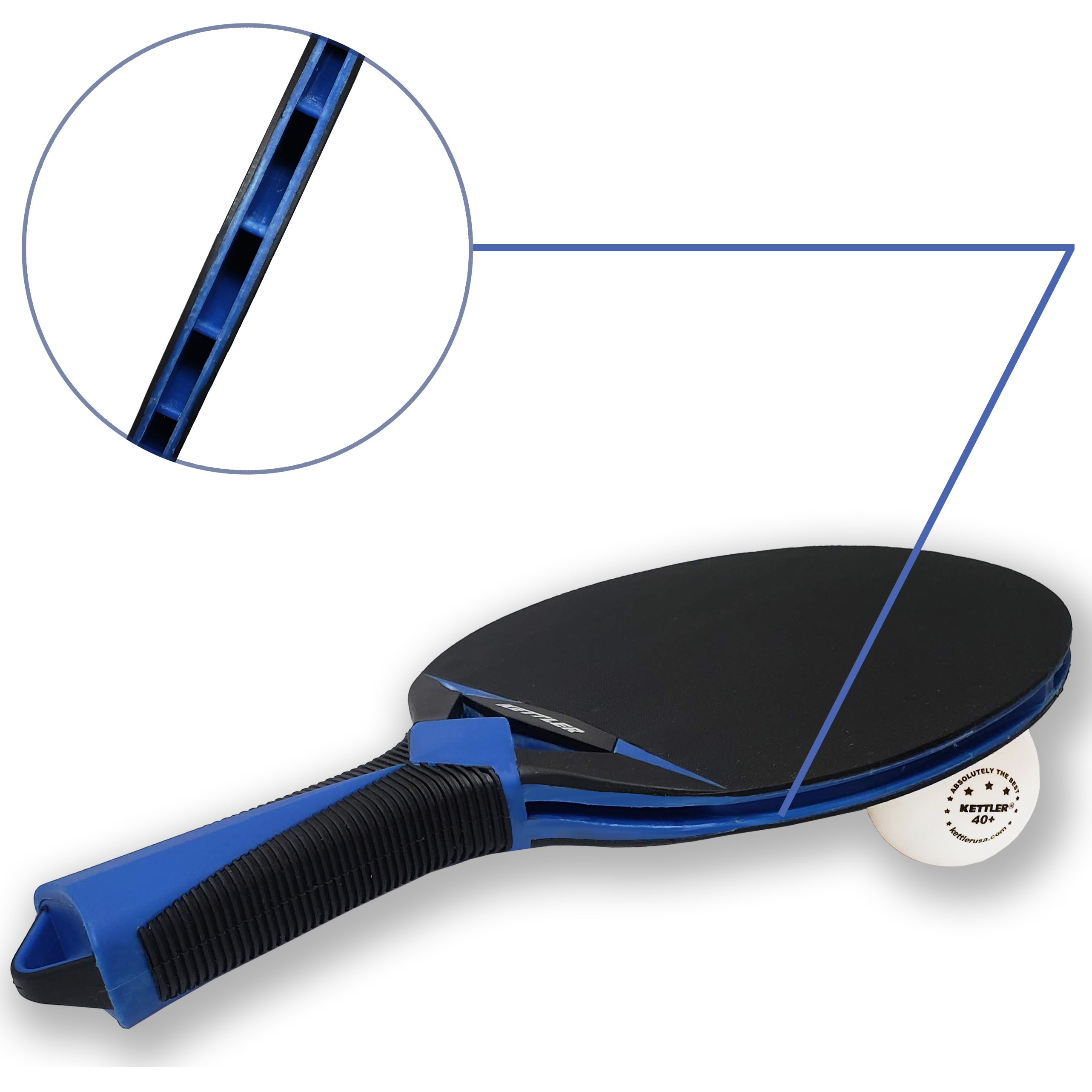 Halo X Outdoor 2 Player Table Tennis Racket Set – KETTLER USA