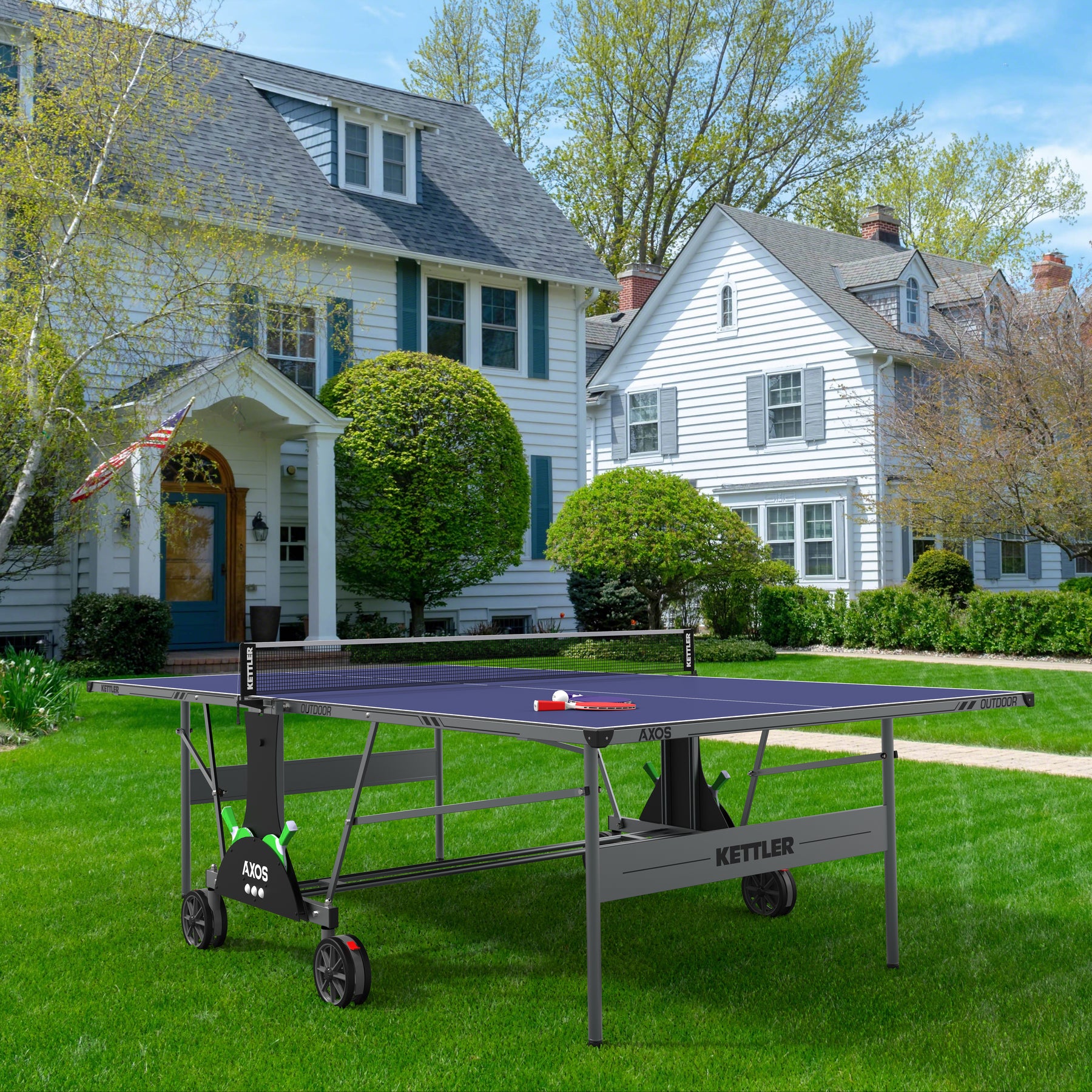 Axos Outdoor Table Tennis Table 2-Player Bundle – KETTLER USA