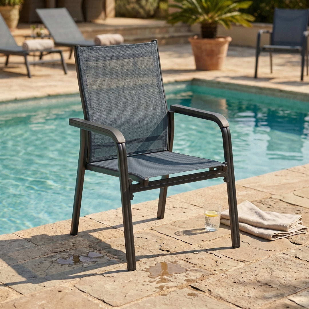 Basic Plus K/D Stack Chair, Anthracite