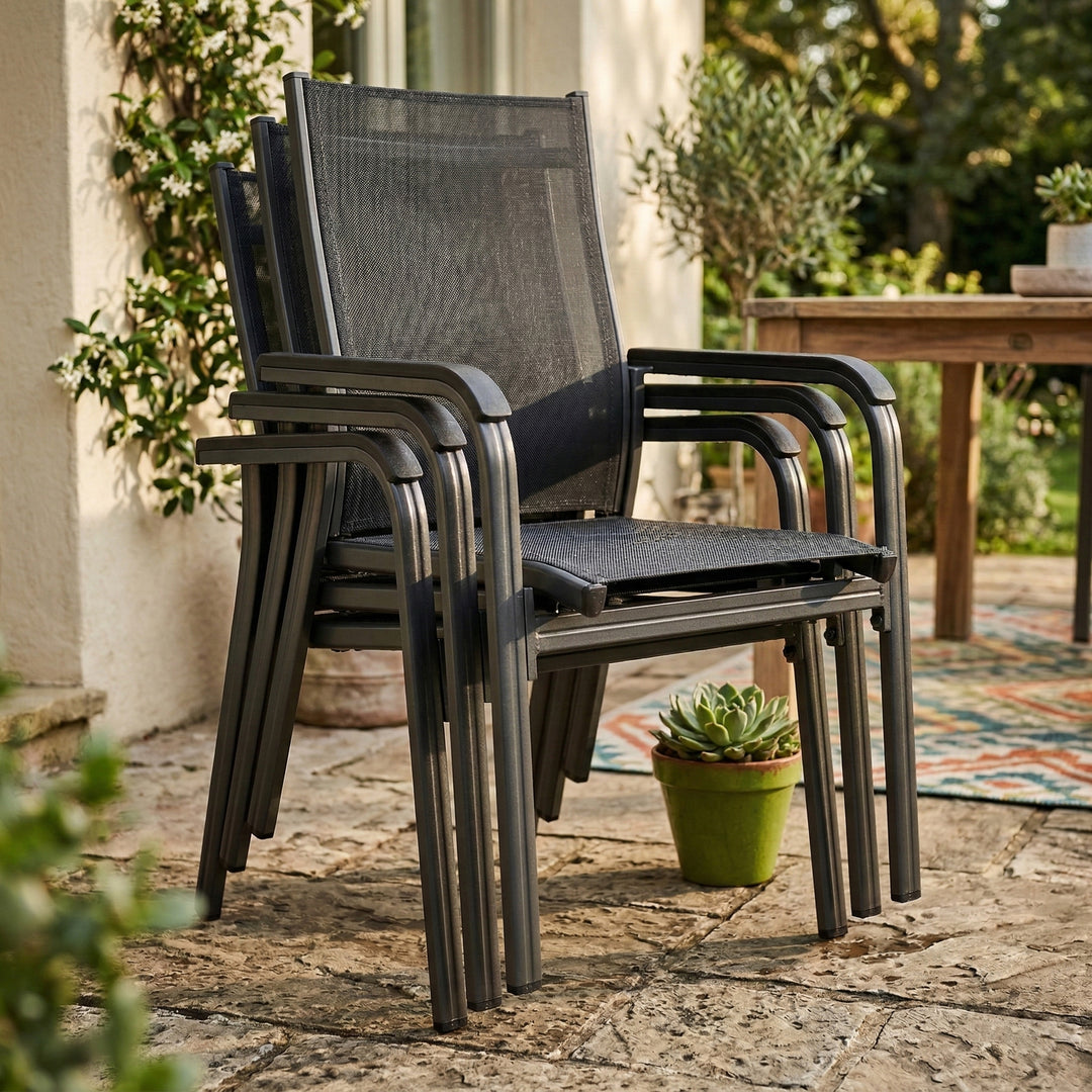 Basic Plus K/D Stack Chair, Anthracite