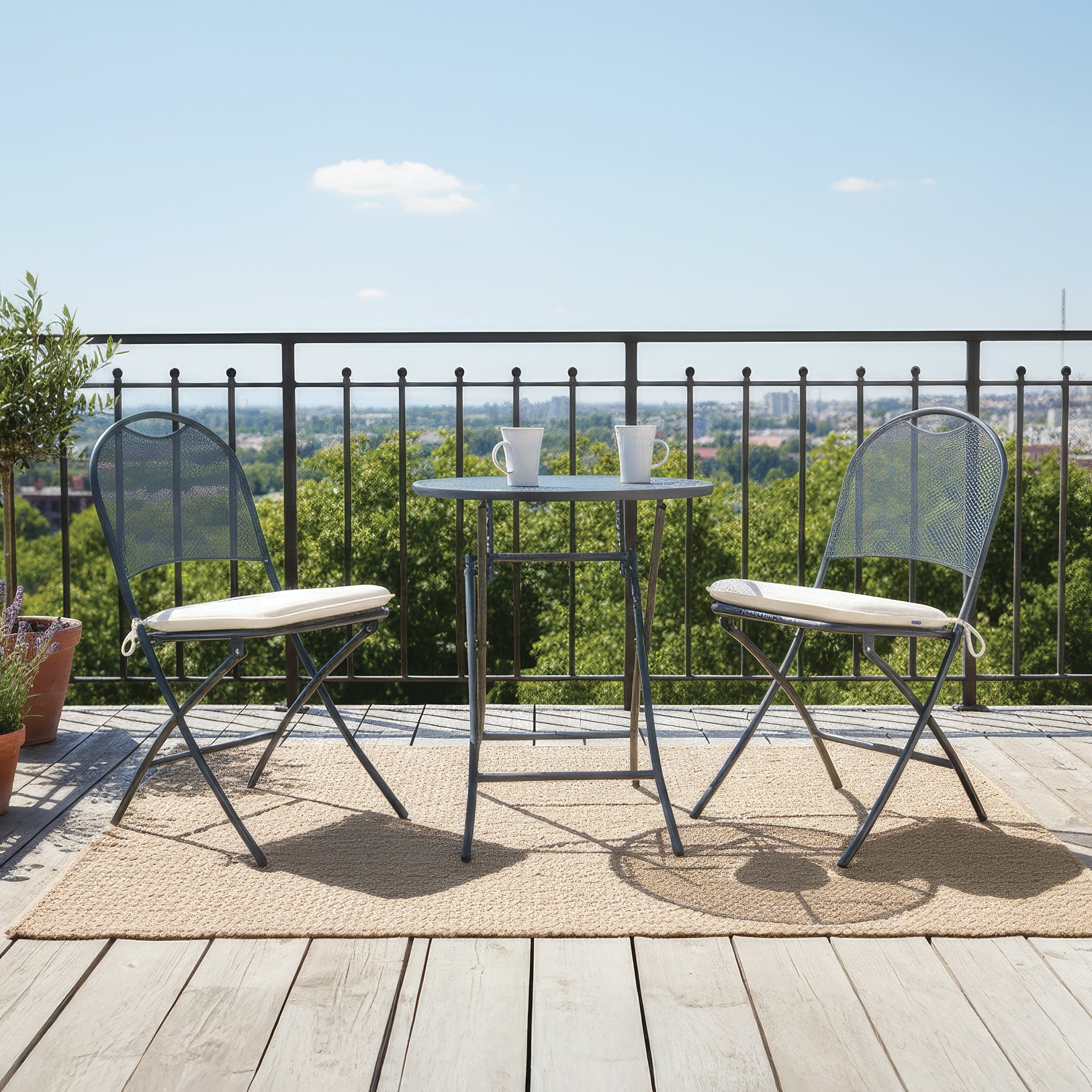 家具 Bistro Style Cafe Napoli Wrought Iron 3-Piece Bistro Set – KETTLER USA