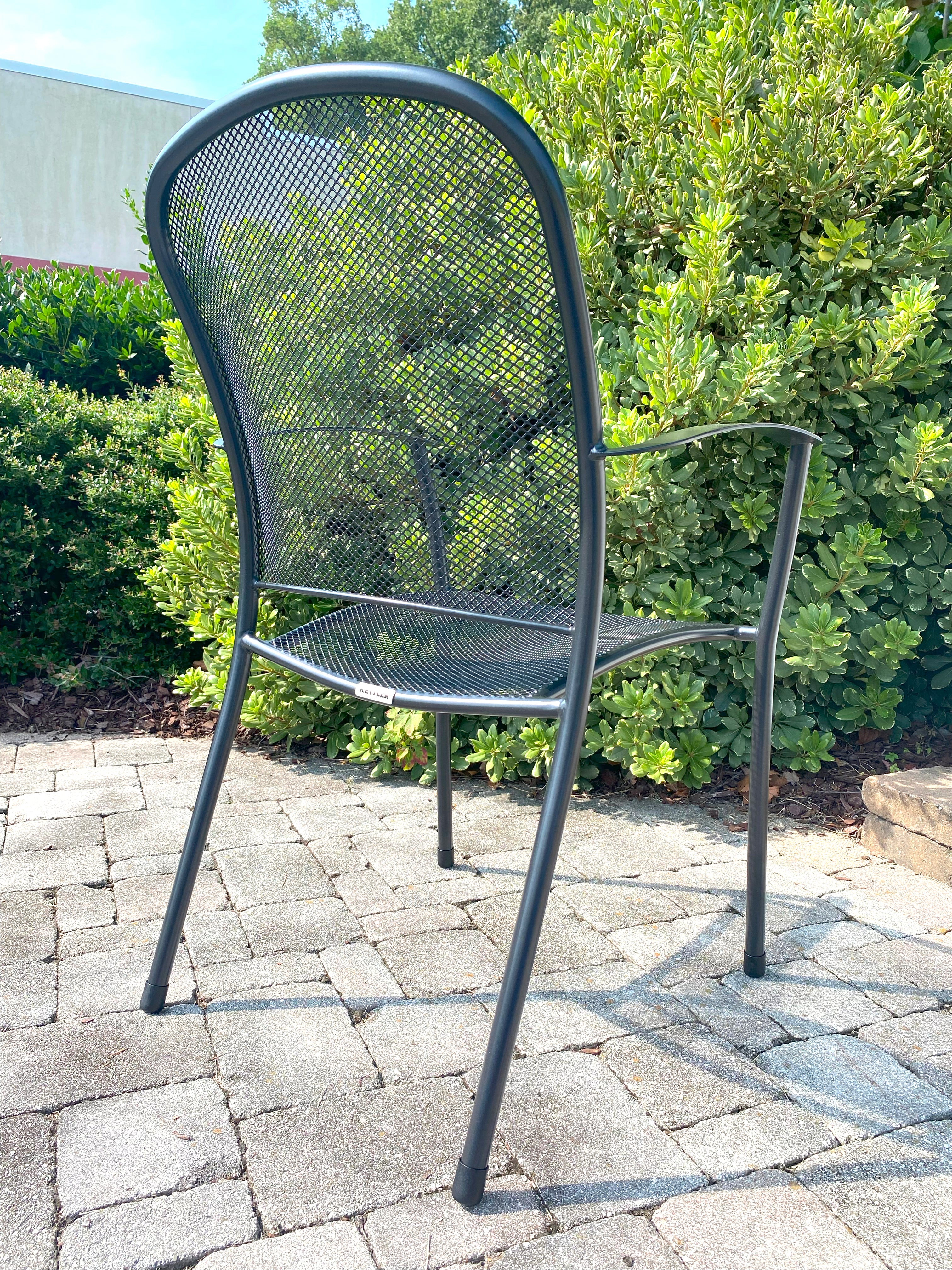 Caredo Wrought Iron Stackable Arm Chair