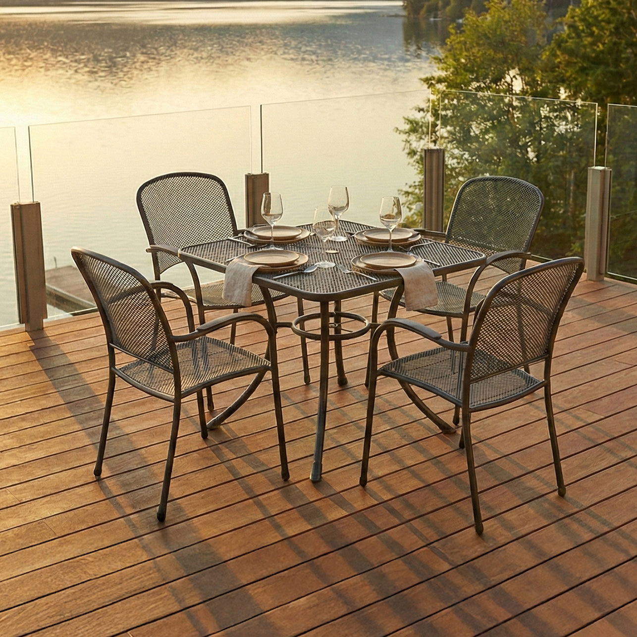 Carlo Wrought Iron Stackable Arm Chair – KETTLER USA