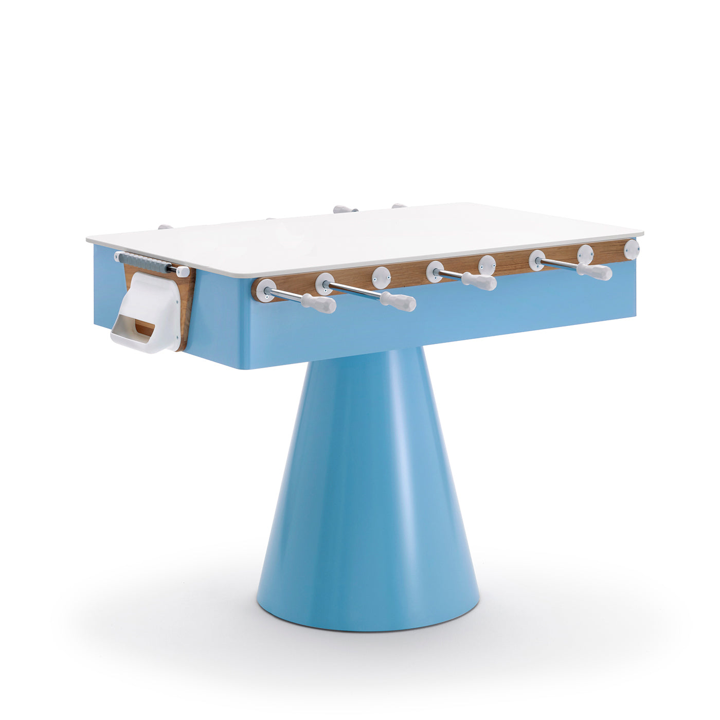 Ciclope blue foosball table with entertainment top