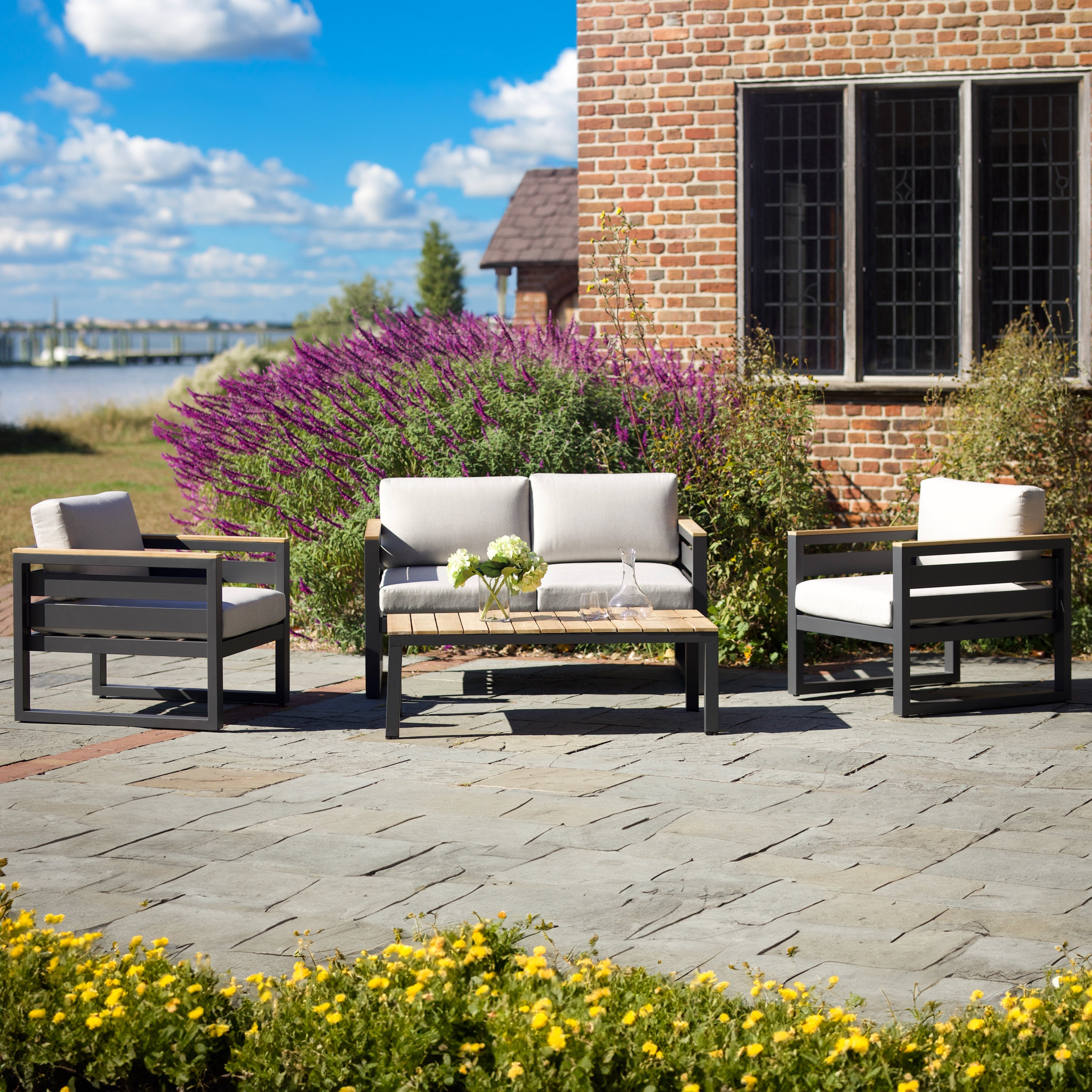 Mix and match the Elba Comfort Collection pieces to create the perfect combination for your patio space.