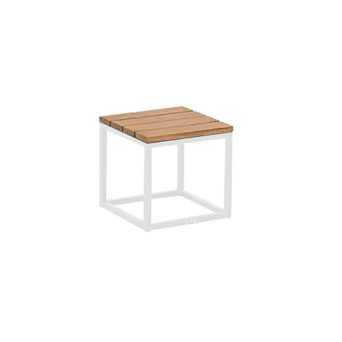 Add more functional dining and entertaining space with the Gili aluminum and FSC Certified teak coffee table and side tables. This versatile collection can accommodate any outdoor space from an intimate balcony area to a more spacious patio or deck.