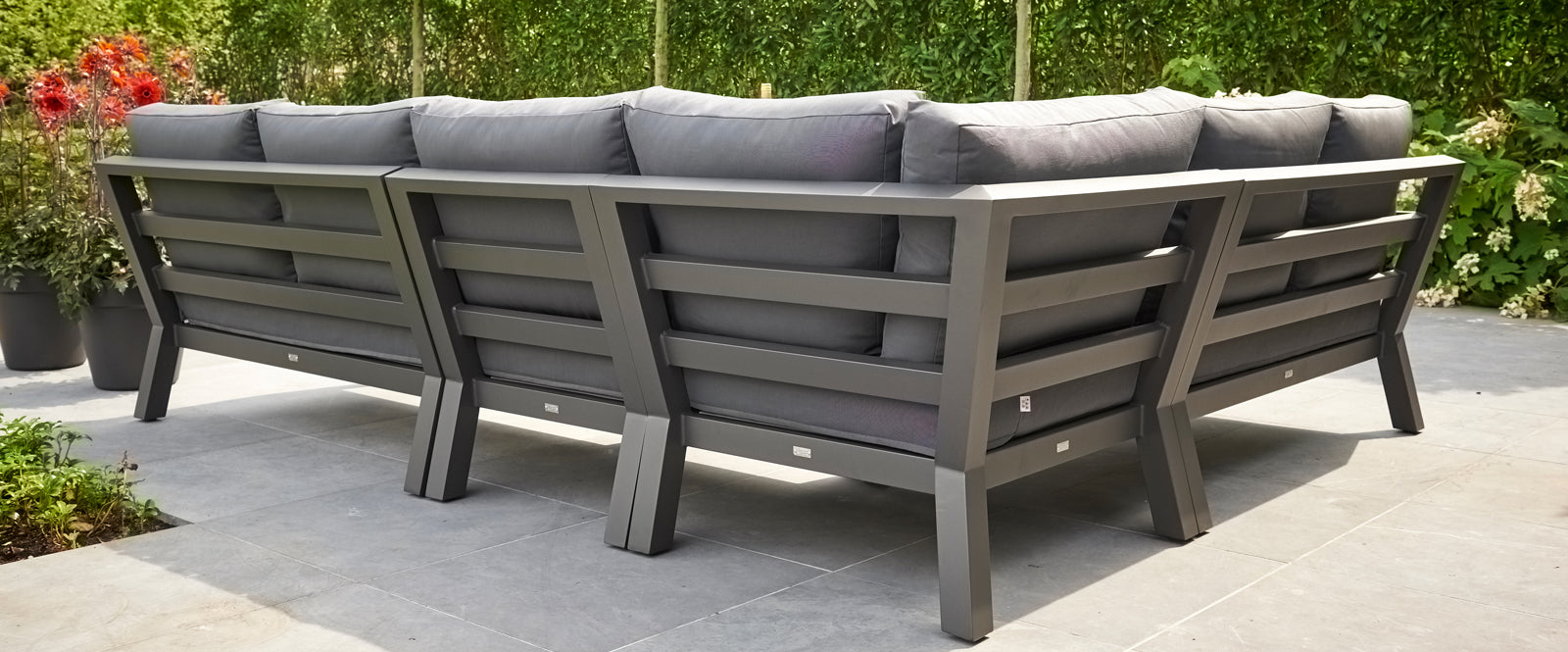 Timber Outdoor Patio Furniture Robust Aluminum Frame Back View