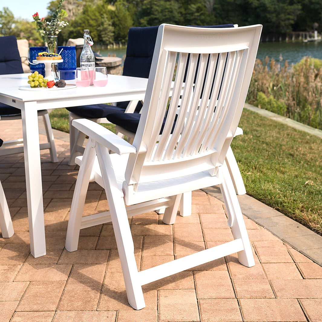 outdoor plastic high back chairs