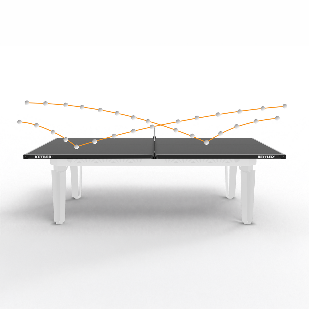 KETTLER Outdoor Conversion Top displayed on a gray table with white legs and a central support