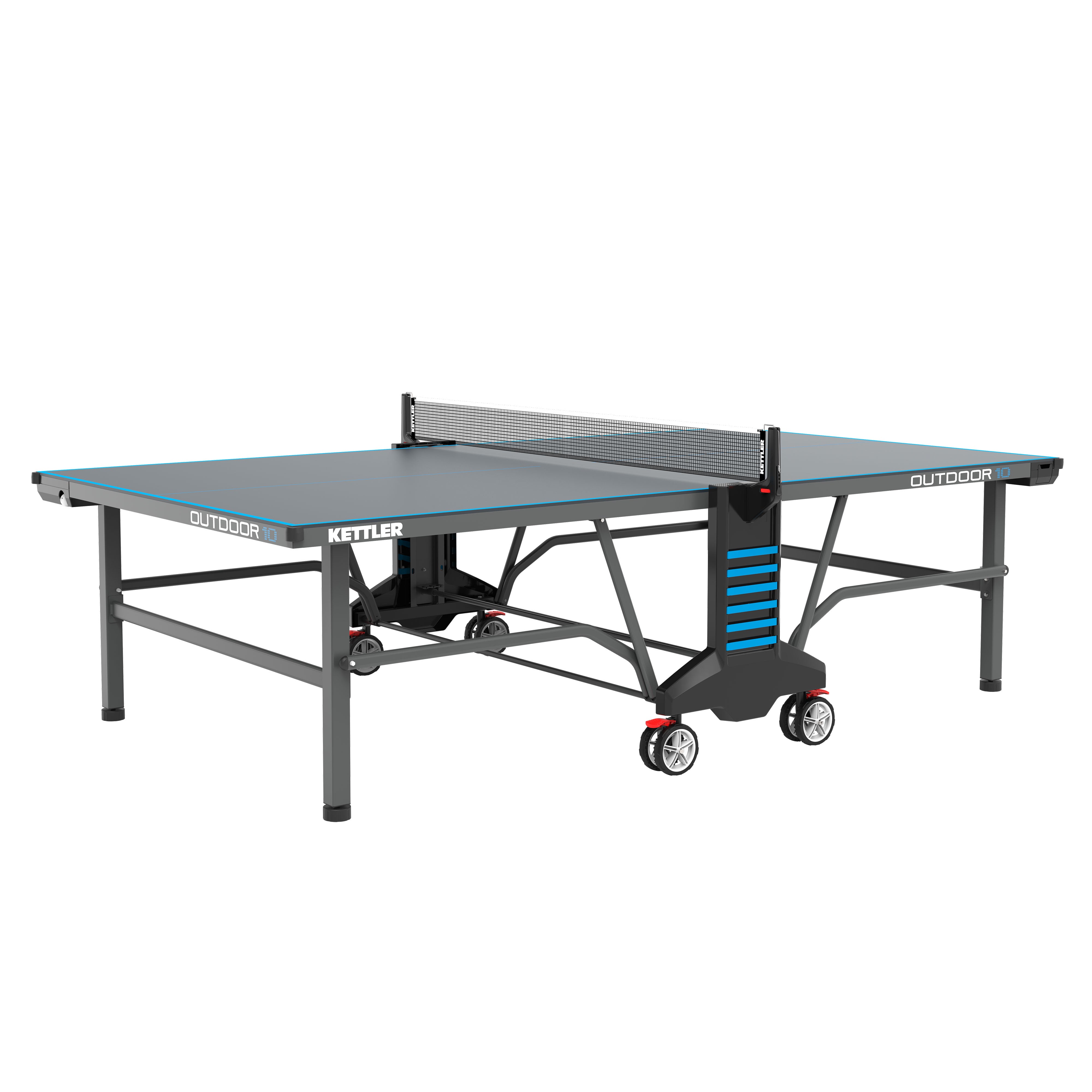 Outdoor 10 Table Tennis Table 4-Player Bundle