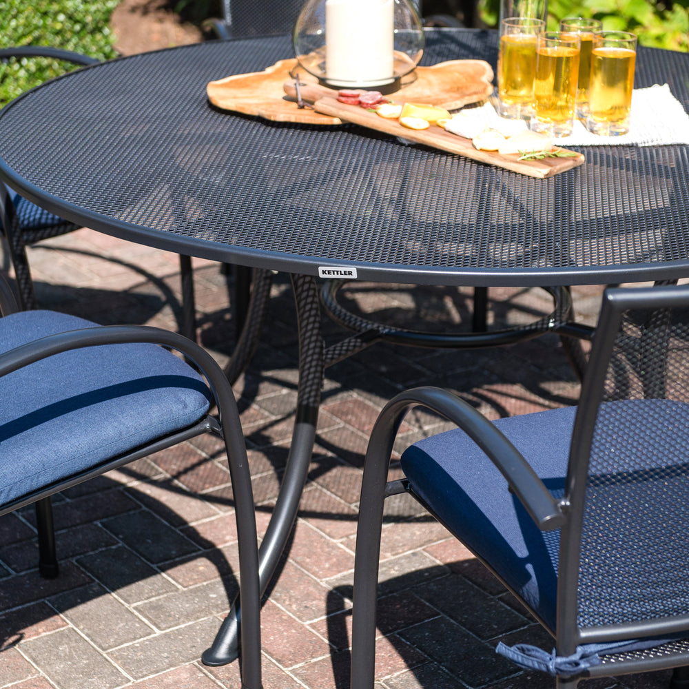 60" Round Mesh Top Table lifestyle