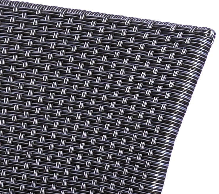 Pilano Woven Stackable Arm Chairs, Silver/Grey Weave - Set Of 6