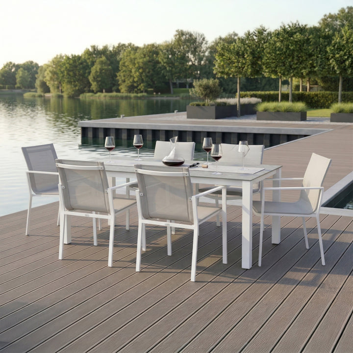 Primavera 7-Piece Dining Sets, White